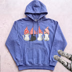 Valentine Gnome Cats Hoodie - Flo Blue