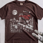 Watching for Santa Cat T-Shirt - Espresso