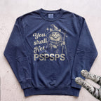 You Shall Not PSPSPS Cat Wizard Sweatshirt - True Navy