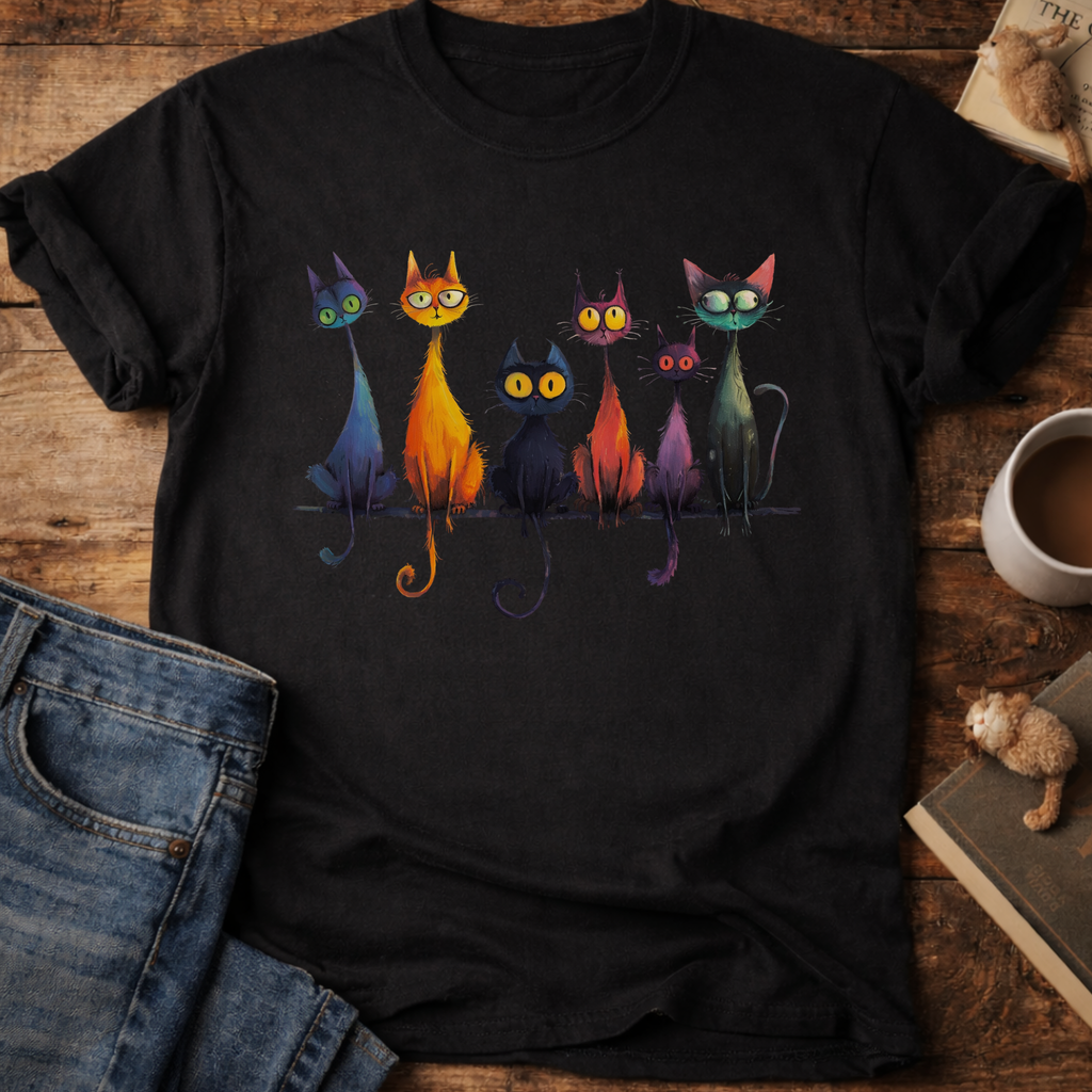Whimsical Cats T-Shirt