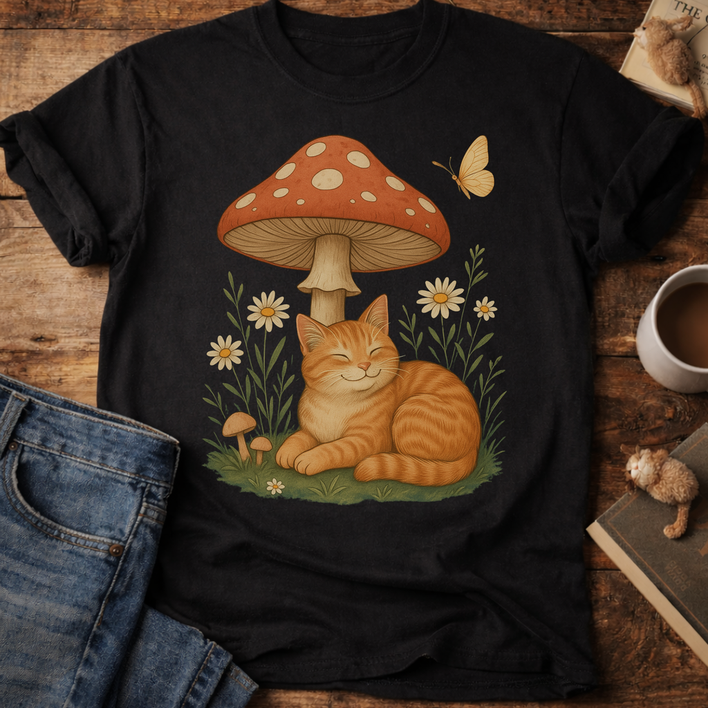 Cat Mushroom T-Shirt
