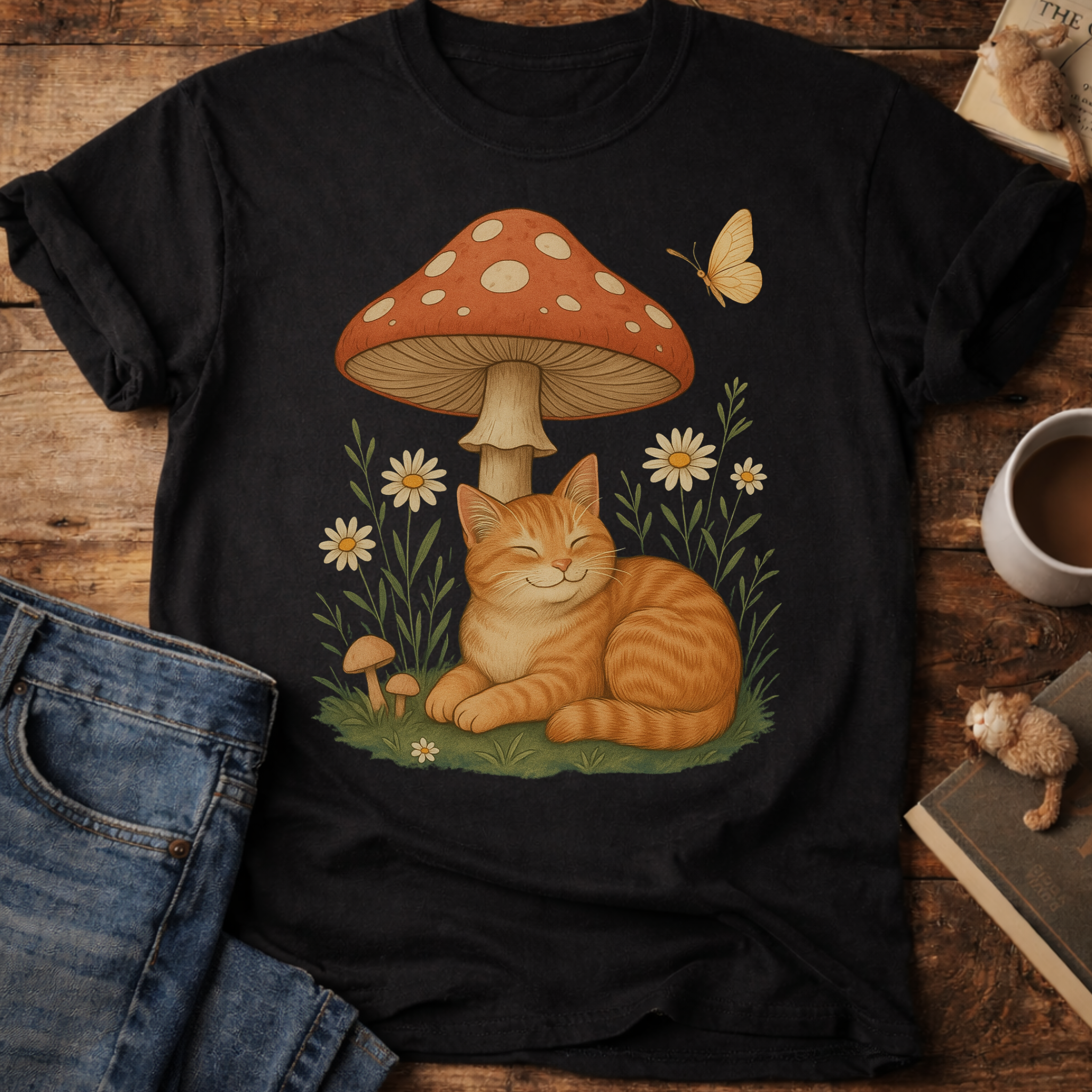 Cat Mushroom T-Shirt