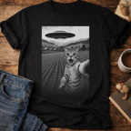 Cat Selfie with UFO T-Shirt