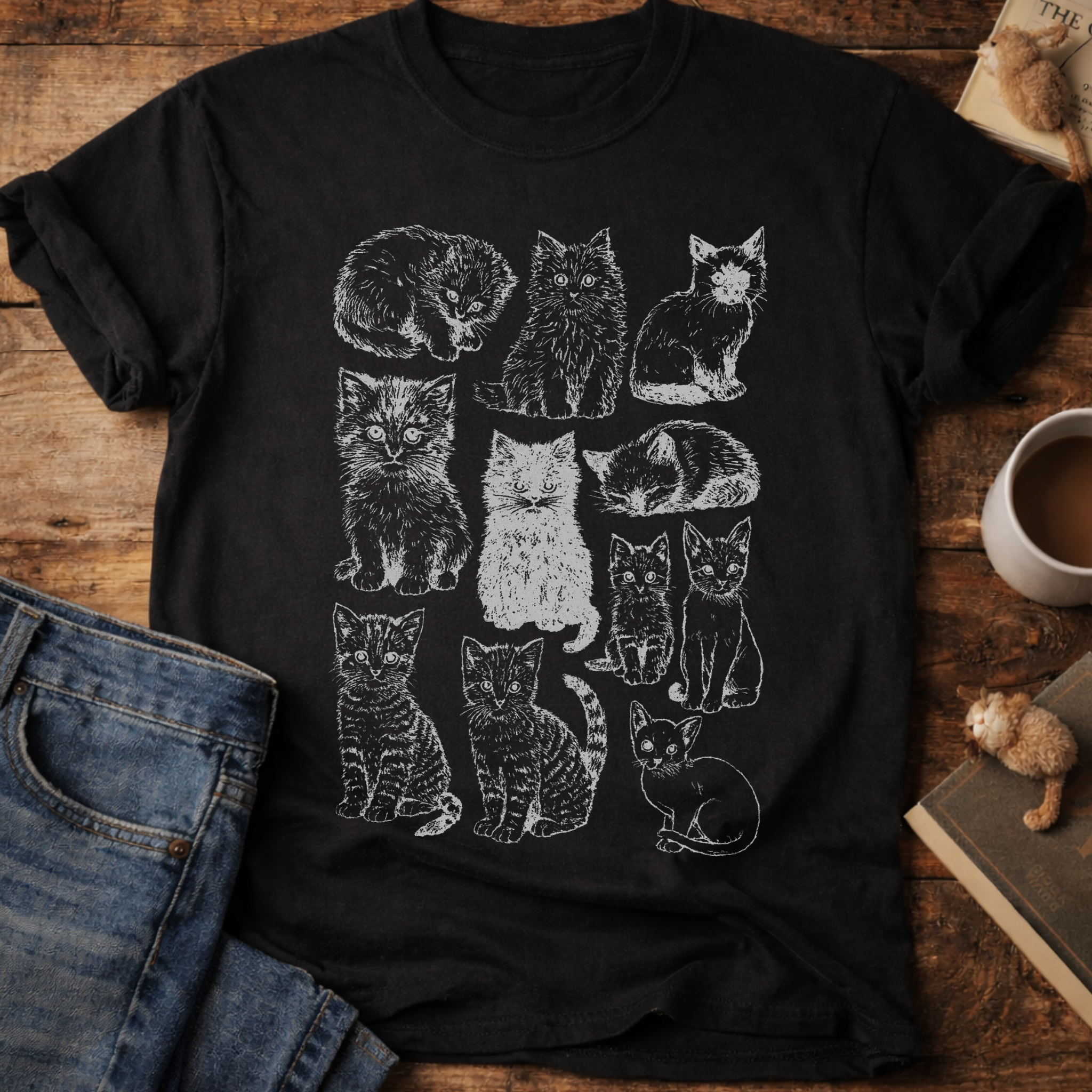 Cat Sketches T-Shirt