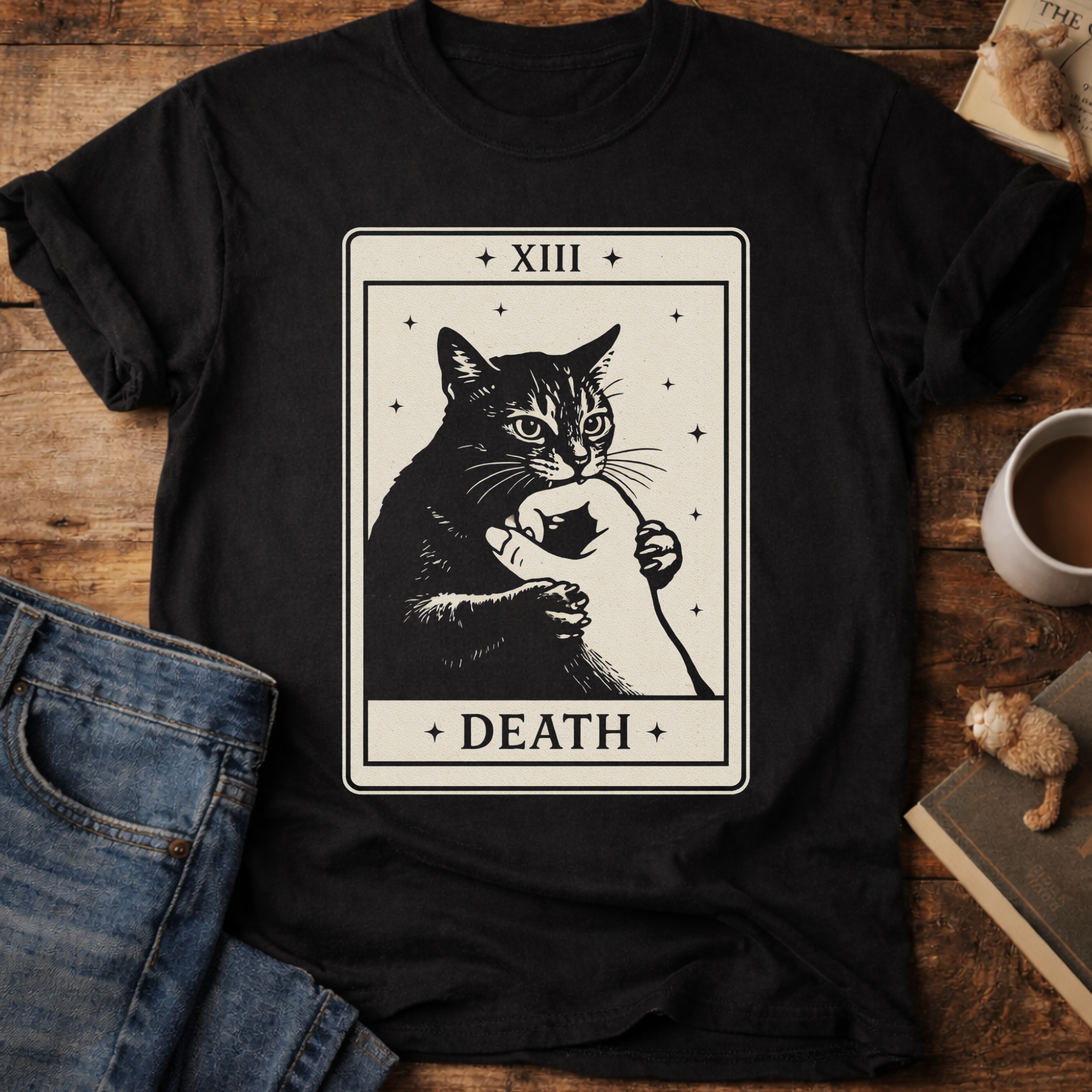 Death Tarot Cat T-Shirt