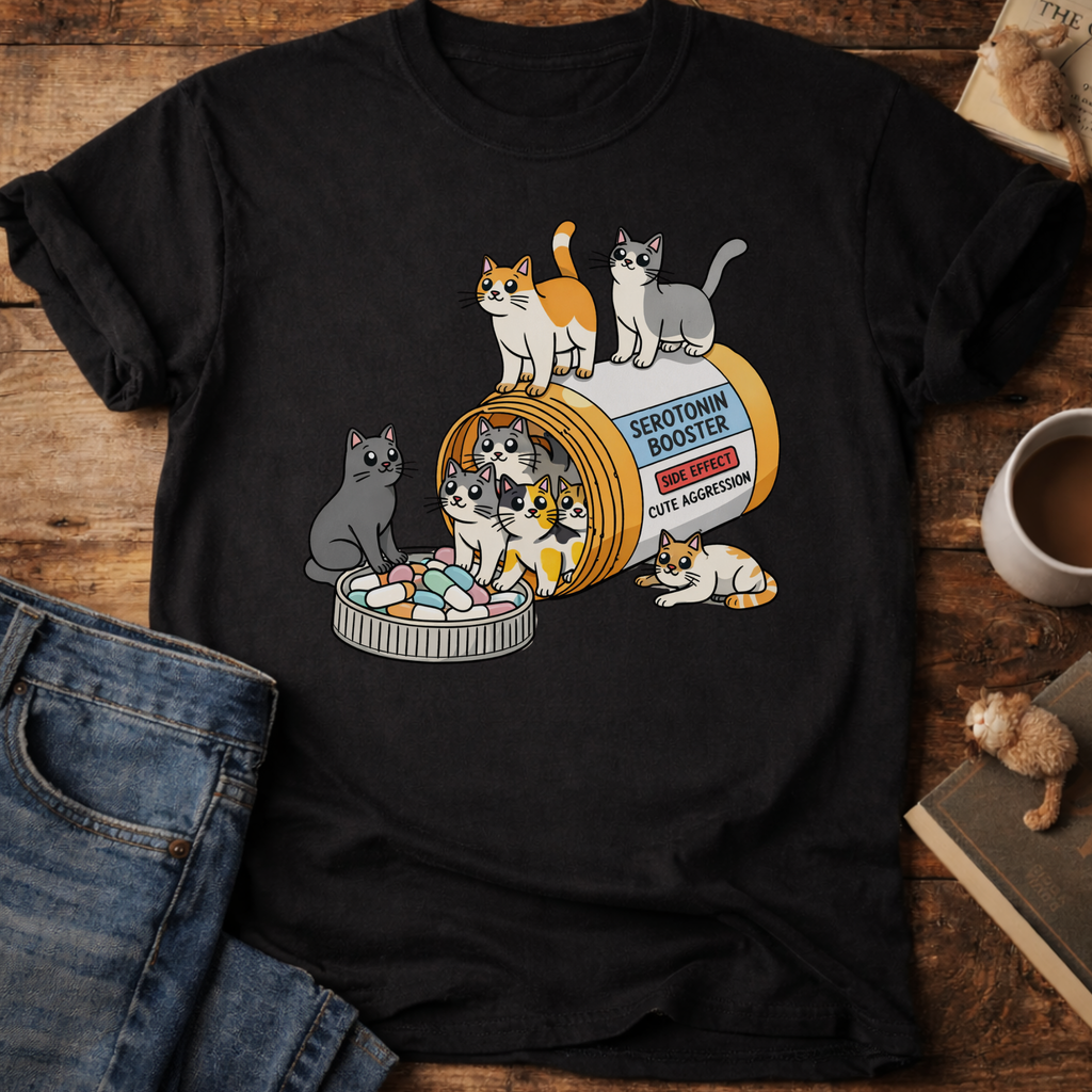 Cat Pill Bottle T-Shirt