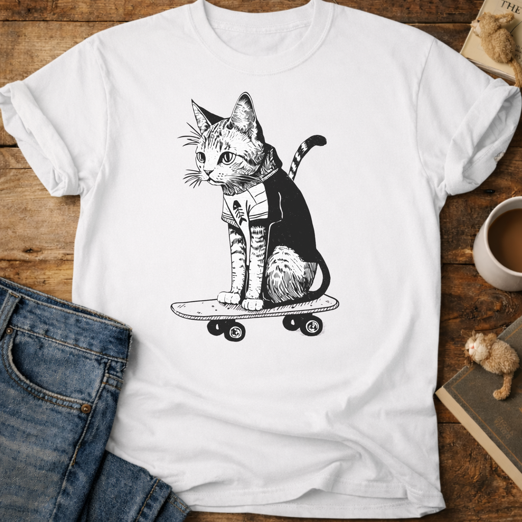Skateboard Cat T-Shirt