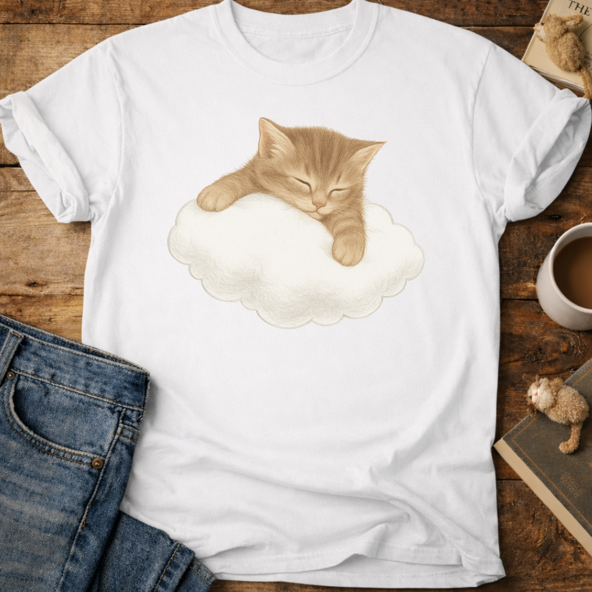 Cat on a Cloud T-Shirt