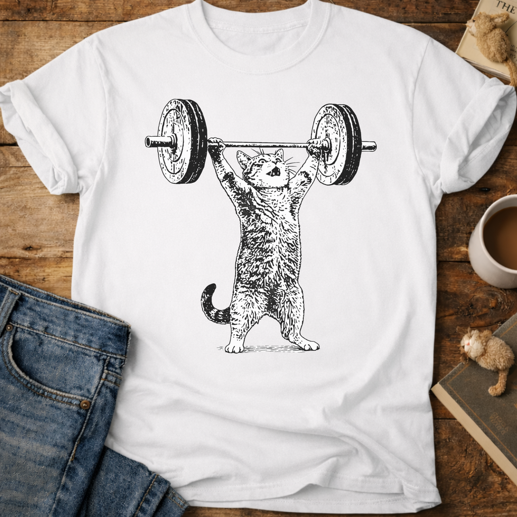 Weightlifter Cat T-Shirt