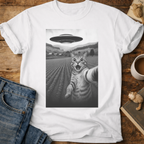 Cat Selfie with UFO T-Shirt