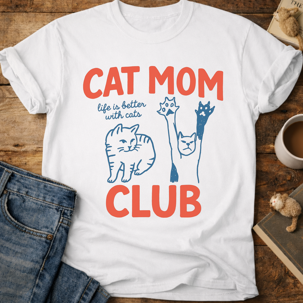 Cat Mom Club T-Shirt