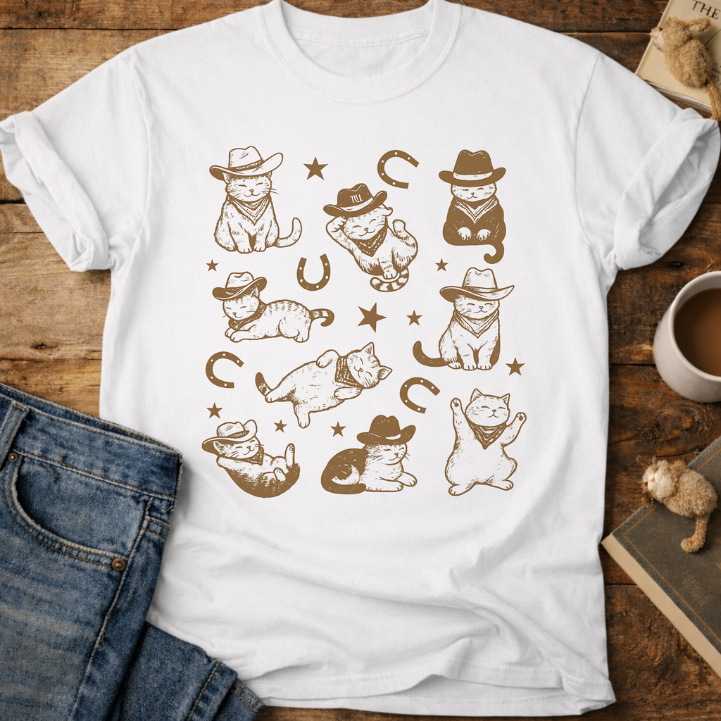 Cowboy Cats Graphic T-Shirt