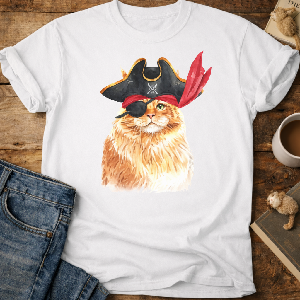 Pirate Ginger Cat T-Shirt