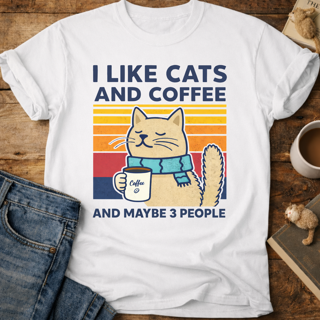 I Like Cats And Coffee T-Shirt
